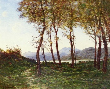 landscape Painting - French 1819 to 1916 Environs De Menton Le Royal Barbizon landscape Henri Joseph Harpignies Landscape